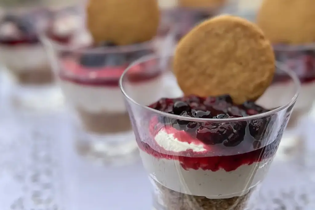 Citrus and Berry WaterADE Cheesecake Pots with Citrus WaterADE Cookies